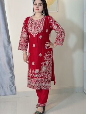 Muslin Cotton Embroidery (cord set)