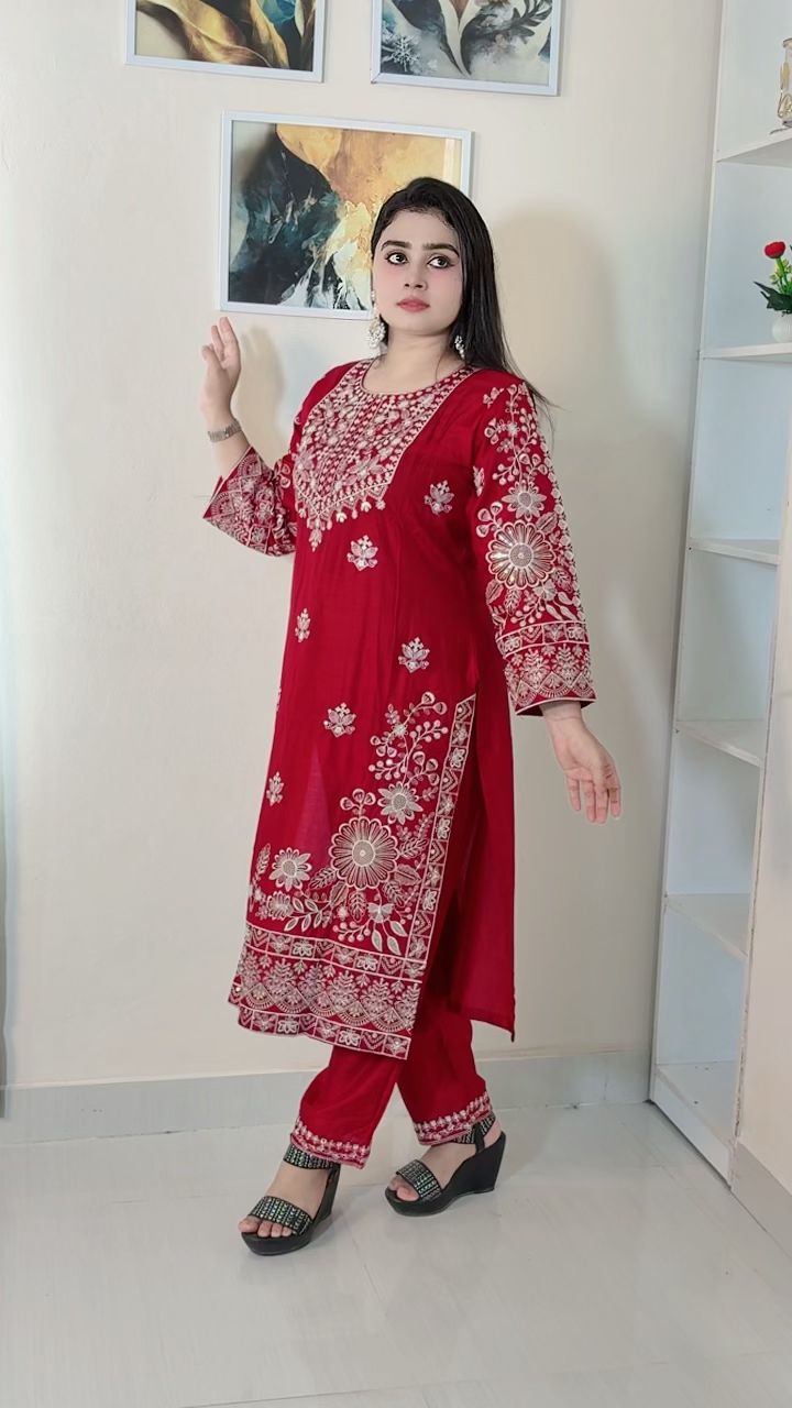 Muslin Cotton Embroidery (cord set) - Image 3