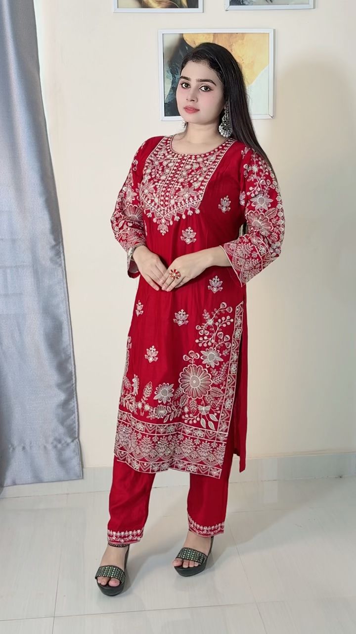 Muslin Cotton Embroidery (cord set) - Image 2