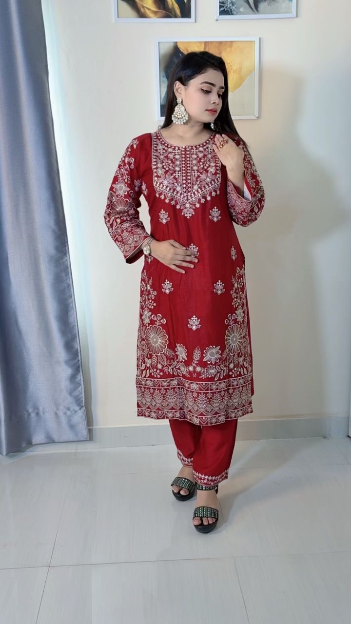 Muslin Cotton Embroidery (cord set) - Image 4