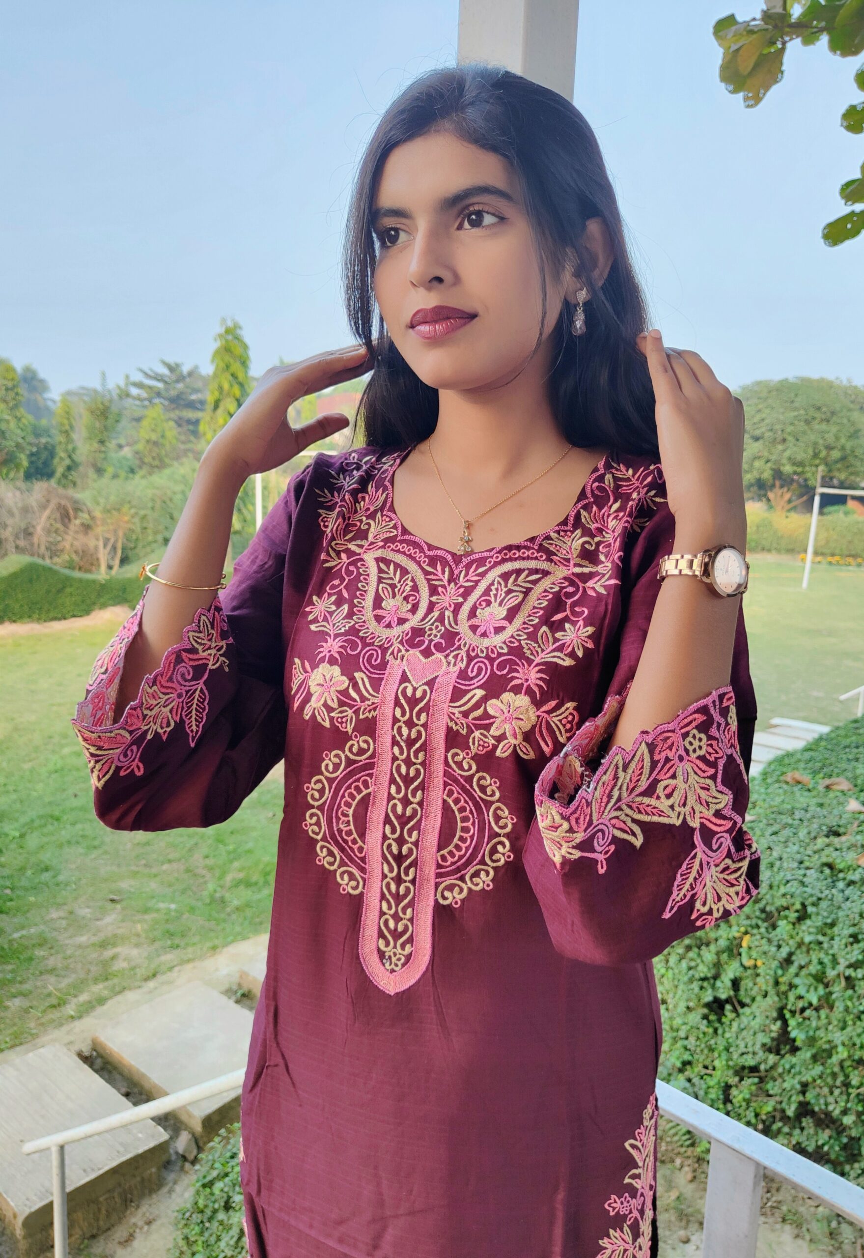 Muslin Cotton Embroidery (cord set) - Image 2